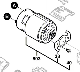 Moteur courant continu réf. 2 609 199 127 BOSCH